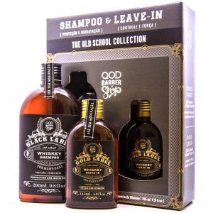 Kit Old School Whiskey Shampoo + Leave-in - QOD Barber Shop