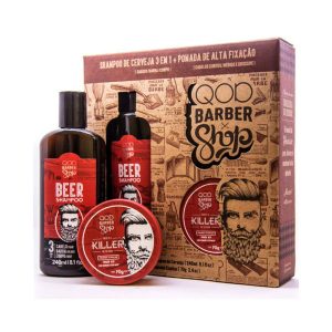 Beer Shampoo  3 en 1+ Pomada Alta Fijación QOD BARBER SHOP