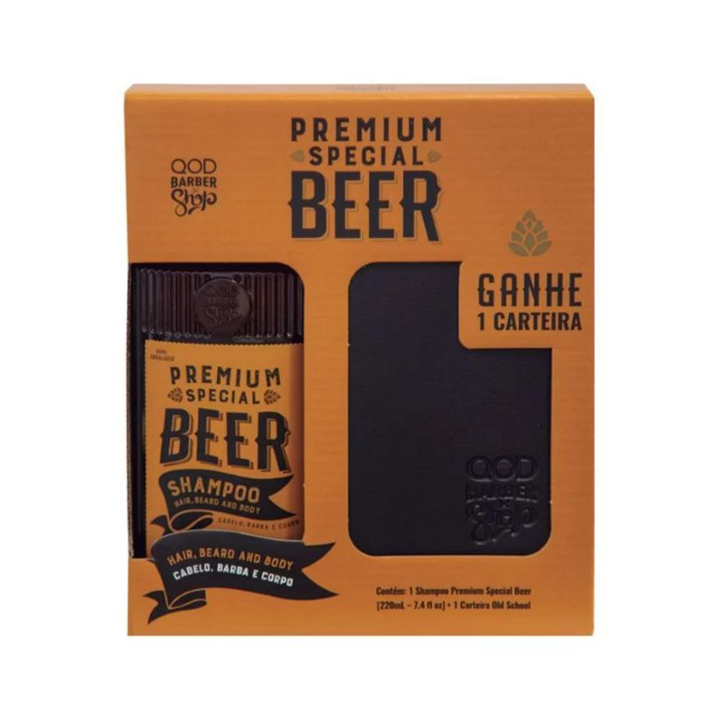 KIT Shampoo Premium Special Beer + Billetera - QOD Barber Shop